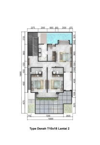 Denah Rumah Tipe Alessandra 10x18