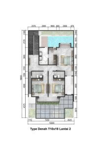 Denah Rumah Tipe Alessandra 10x19