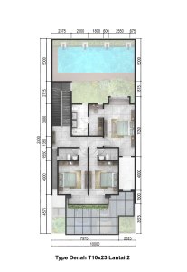 Denah Rumah Tipe Alessandra 10x23